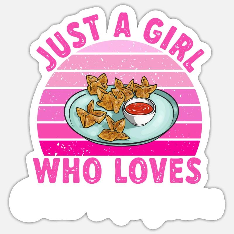 Krabben Rangoon Crabe Rangoon - Sticker taille S (10 x 10 cm) - blanc mat