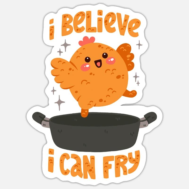 Brathähnchen Sticker Größe S (10 x 10 cm)
