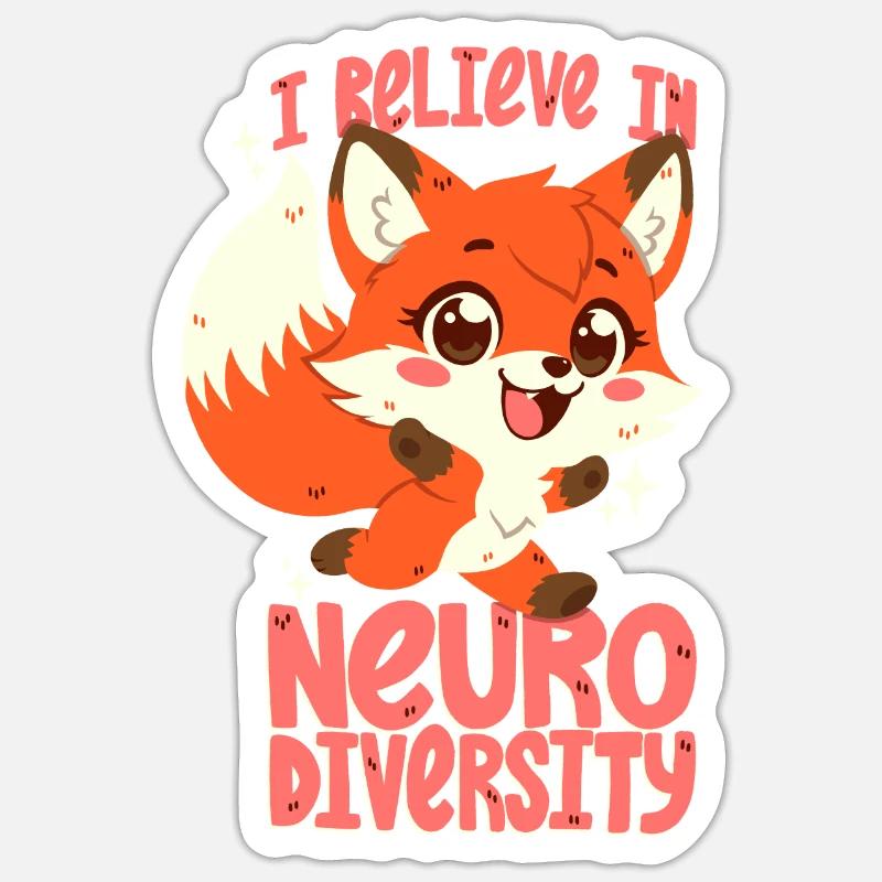 Neurodiversity - Sticker size S (10 x 10 cm) - white matte
