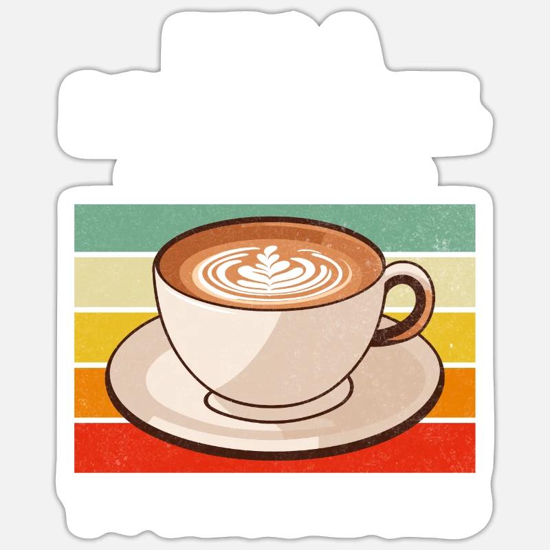 Cadeaux de café - Sticker taille S (10 x 10 cm) - blanc mat