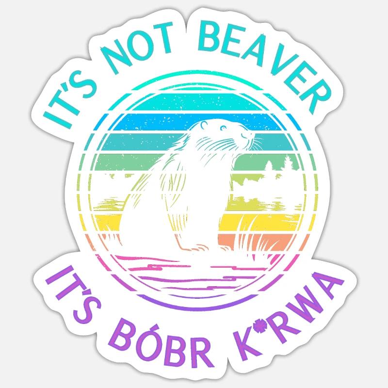 Biber verdammt noch mal! Sticker Größe S (10 x 10 cm)