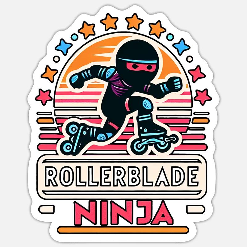 Rollerblade Ninja 7 - Sticker size S (10 x 10 cm) - white matte
