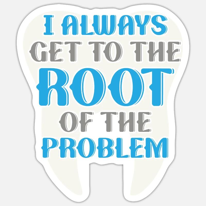 Immer Direkt Zum Kern Des Problems Sticker Größe S (10 x 10 cm)