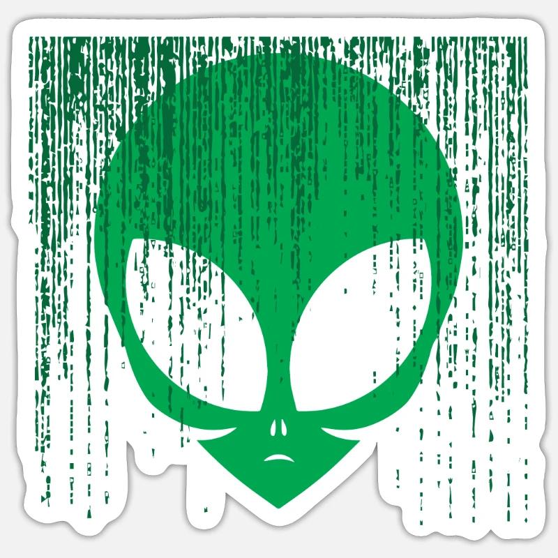 Extraterrestrische Algorithmen Codes Effekt Alien Wortspiel Sticker Größe S (10 x 10 cm)