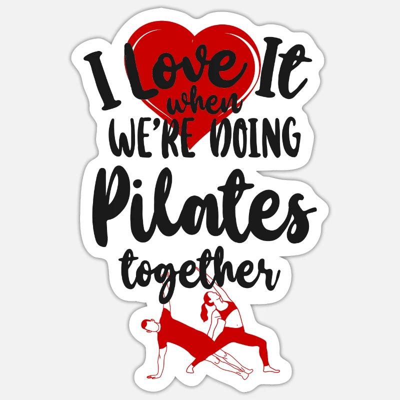Instructeur de Pilates Professeur Amis - Sticker taille S (10 x 10 cm) - blanc mat