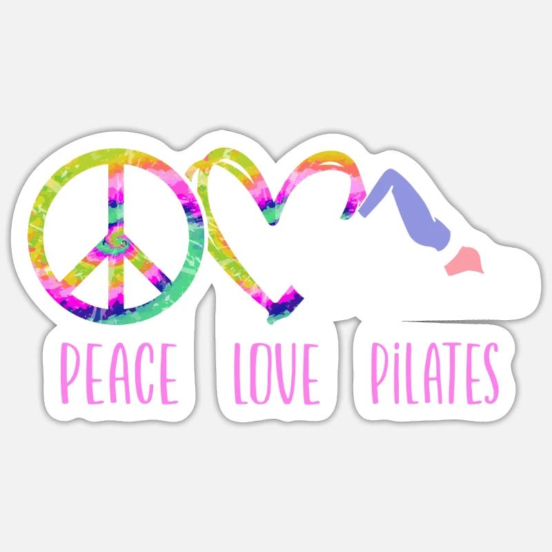 Pilates Instructor Teacher Peace Sticker Größe S (10 x 10 cm)