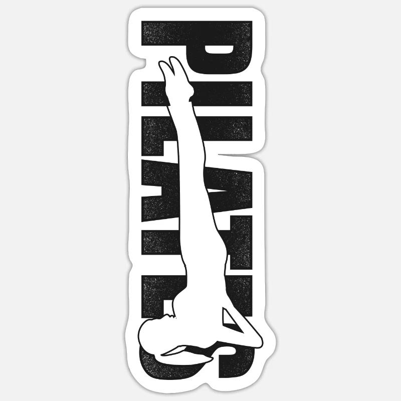 Pilates Instructor Teacher Pilates - Sticker Größe S (10 x 10 cm) - Mattweiß