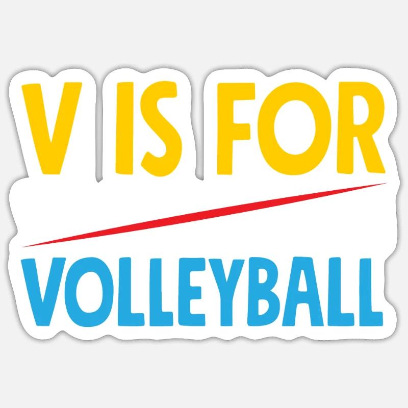 Funny Volleyball Gift Sticker size S (10 x 10 cm)