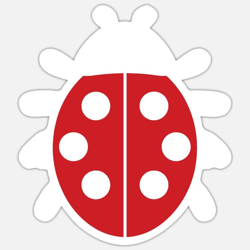 Ladybug - Sticker size S (10 x 10 cm) - white matte