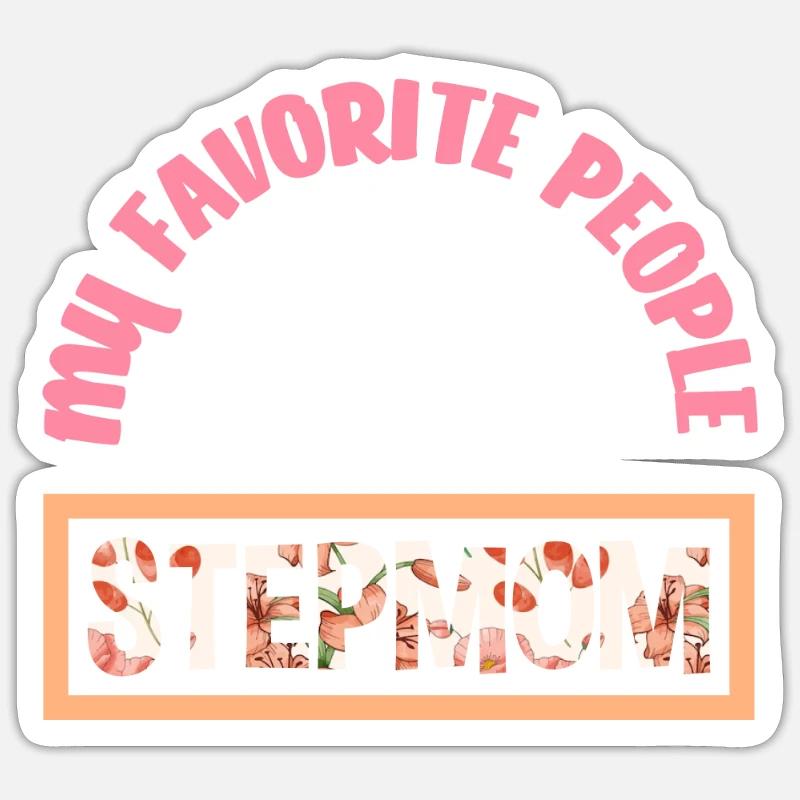 Belle-mère - Sticker taille S (10 x 10 cm) - blanc mat