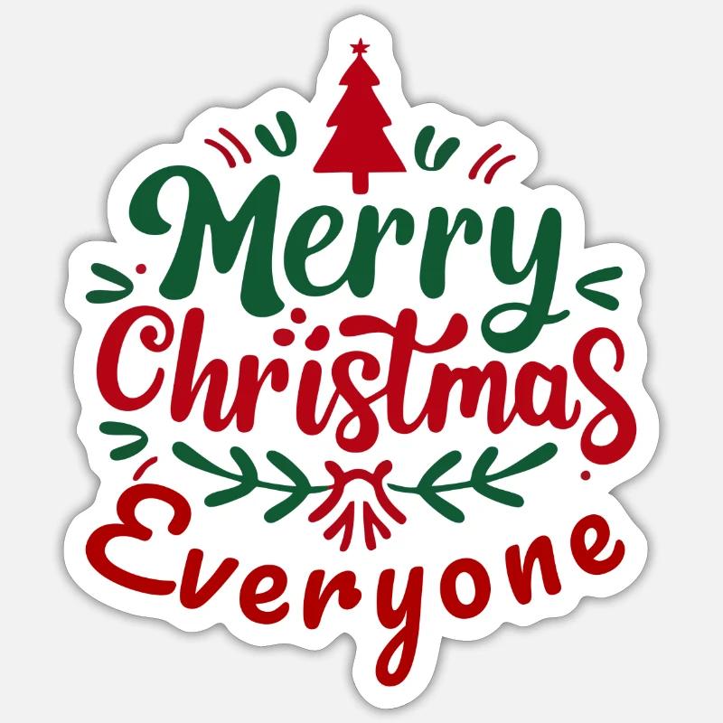 Noël Noël Noël No� - Sticker taille S (10 x 10 cm) - blanc mat
