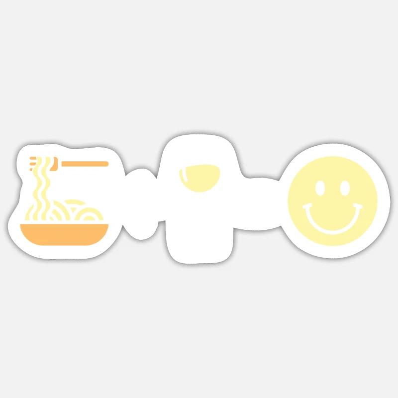Pasta - Sticker size S (10 x 10 cm) - white matte