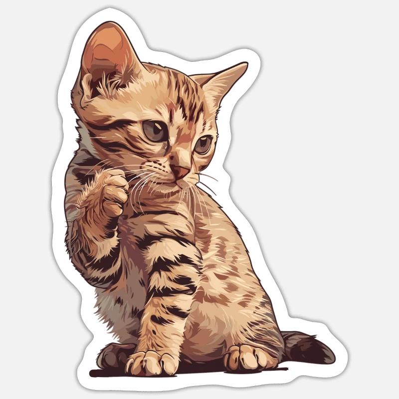 Ocicat Kitten Ocicat Cat - Sticker size S (10 x 10 cm) - white matte