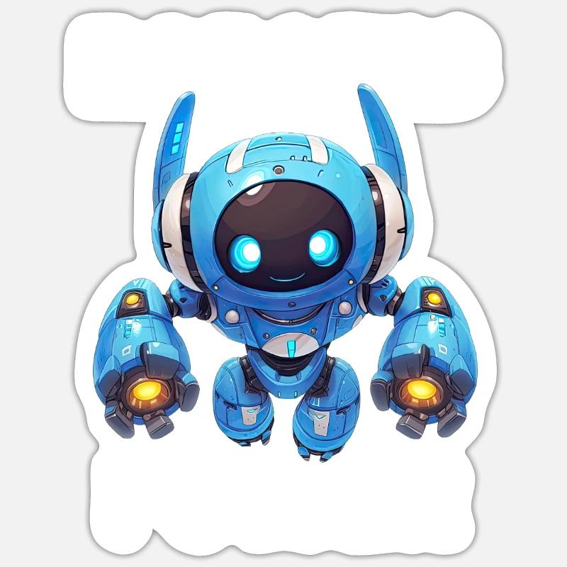 Robotic Power - Sticker size S (10 x 10 cm) - white matte