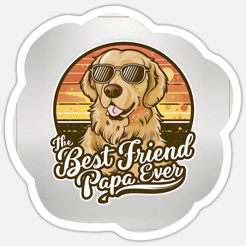 Conception ultime de chien d’amitié - Sticker taille S (10 x 10 cm) - blanc mat