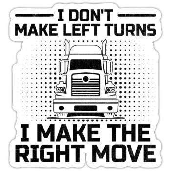 Trucker Fahren Papa Trucker Vater LKW-Fahrer - Sticker Größe S (10 x 10 cm) - Mattweiß - Vorne