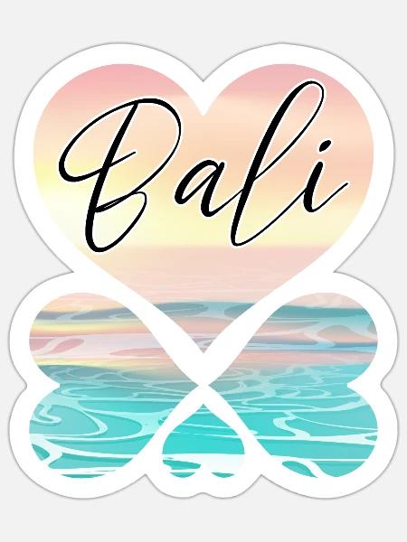 Bali - Indonesien - Sticker Größe S (10 x 10 cm) - Mattweiß