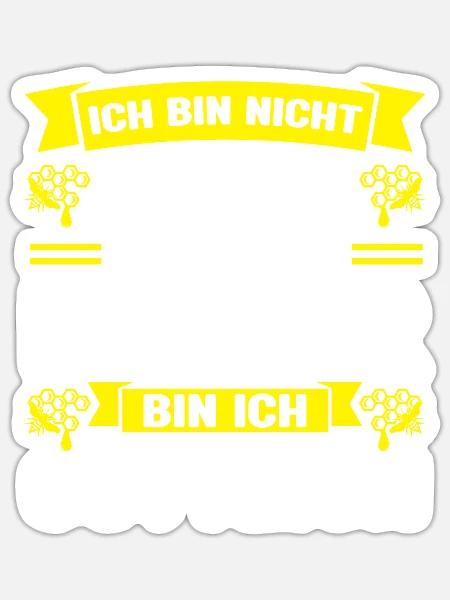 Imker Bienen Imkern Geschenk - Sticker Größe S (10 x 10 cm) - Mattweiß