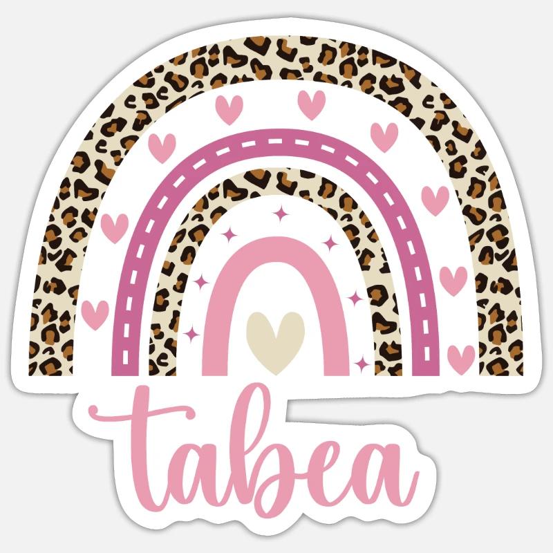 Tabea Regenbogen Name Geburtstag Tabea Sticker Größe S (10 x 10 cm)