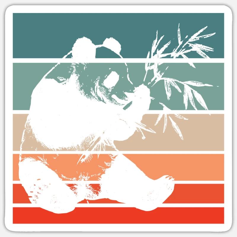 Panda Ours Panda géant japonais Sticker taille S (10 x 10 cm)