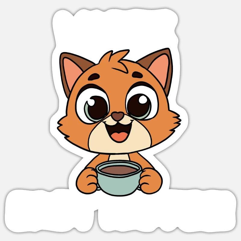 Wait for coffee first Sticker size S (10 x 10 cm)