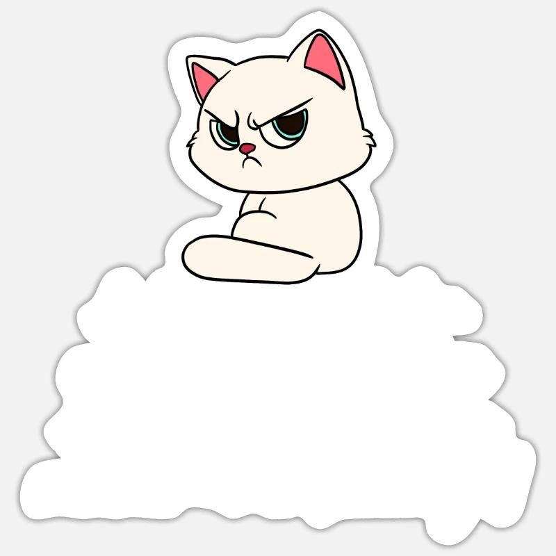 Katze Diva Befehle Sticker Größe S (10 x 10 cm)