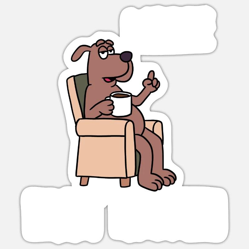Wait for coffee first Sticker size S (10 x 10 cm)