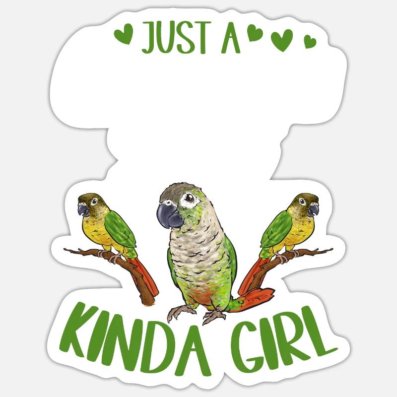 Molina Perruche Perroquet Perruche Oiseau Perruche - Sticker taille S (10 x 10 cm) - blanc mat
