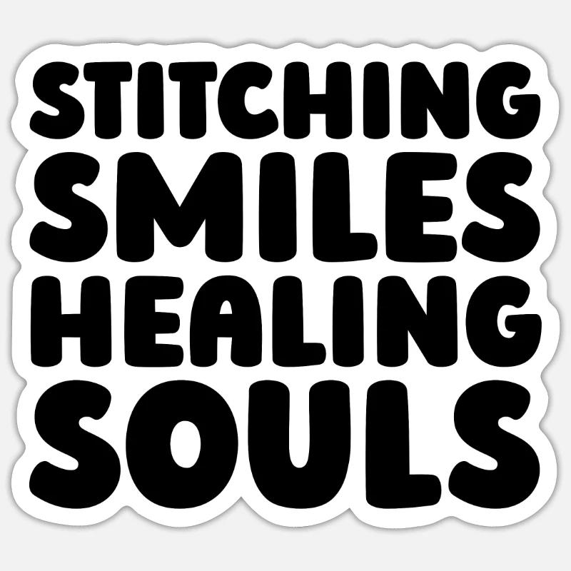 Krankenschwester - Sticker Größe S (10 x 10 cm) - Mattweiß