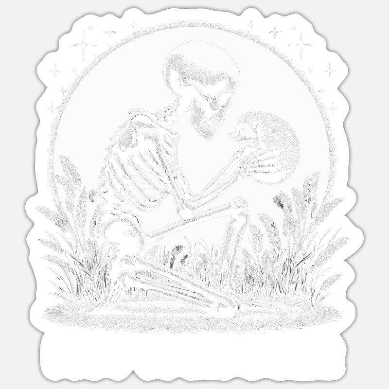 Pas un câlin - Sticker taille S (10 x 10 cm) - blanc mat