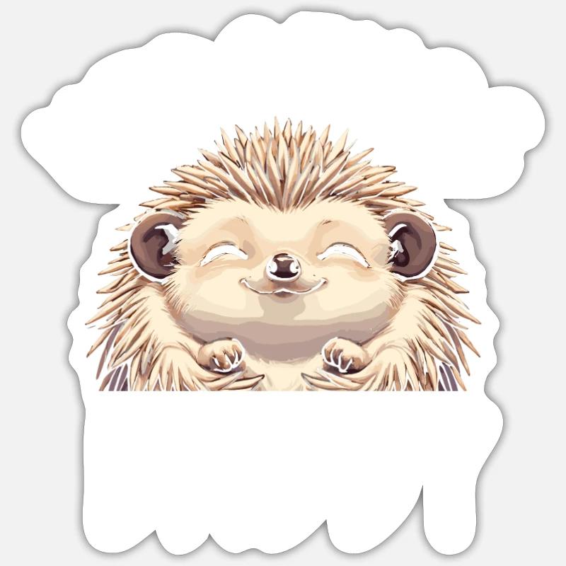 Hedgehog Daddy - Sticker size S (10 x 10 cm) - white matte