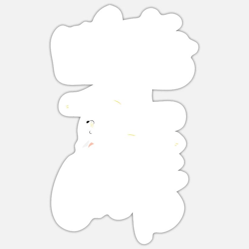 Instructeur de Pilates Enseignant Chat - Sticker taille S (10 x 10 cm) - blanc mat