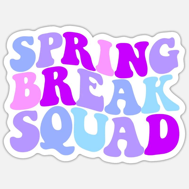 Spring Break Squad Damen Spring Break 2025 Sticker Größe S (10 x 10 cm)