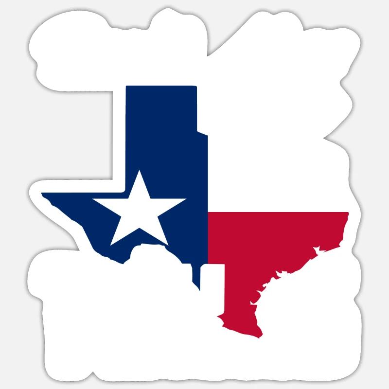 Texas Spruch Texaner - Sticker Größe S (10 x 10 cm) - Mattweiß