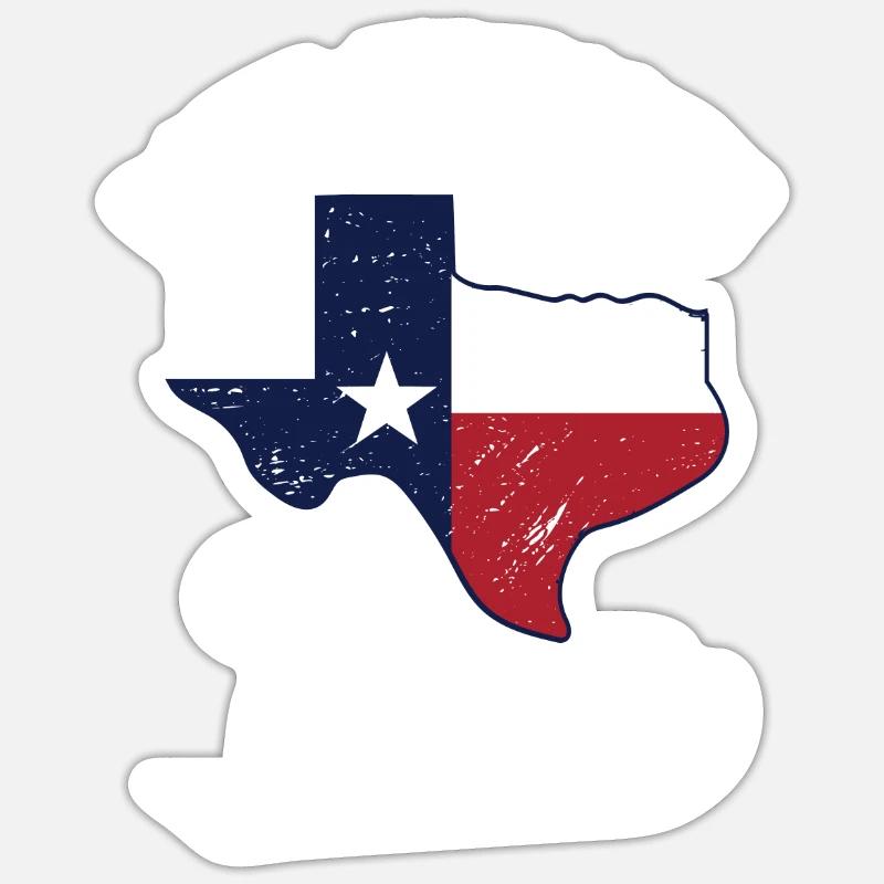 Texas - Sticker size S (10 x 10 cm) - white matte