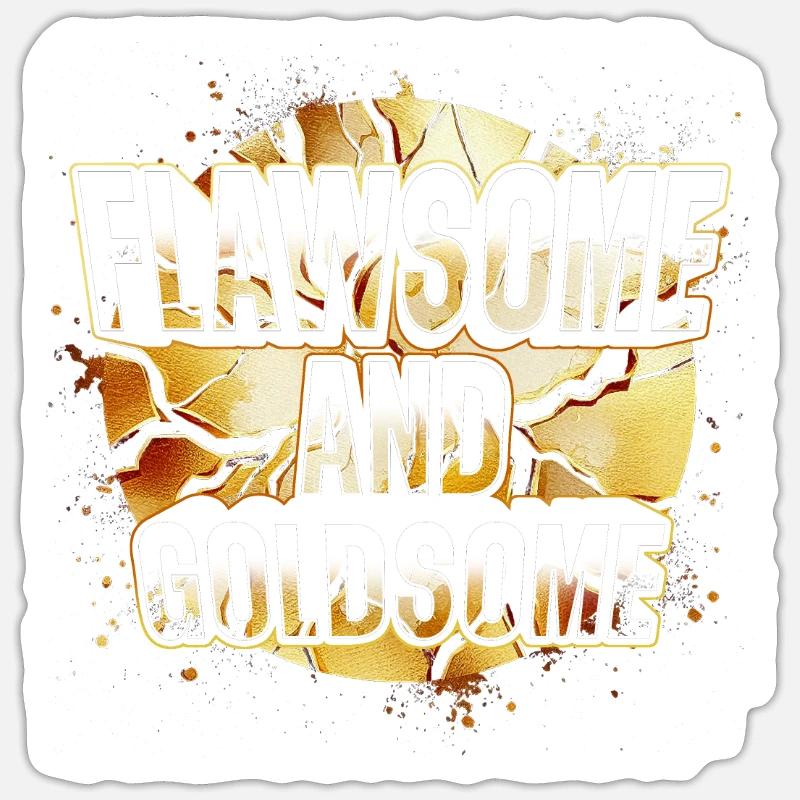 Kintsugi Impeccable Et Goldsome Sticker taille S (10 x 10 cm)