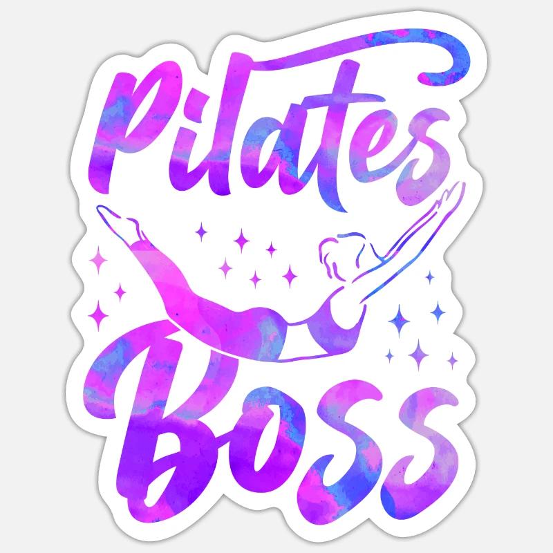 Instructeur de Pilates Professeur de Pilates - Sticker taille S (10 x 10 cm) - blanc mat