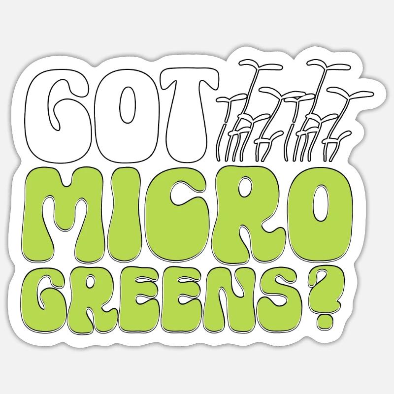 Got Microgreens Gärtnern Microgreen - Sticker Größe S (10 x 10 cm) - Mattweiß