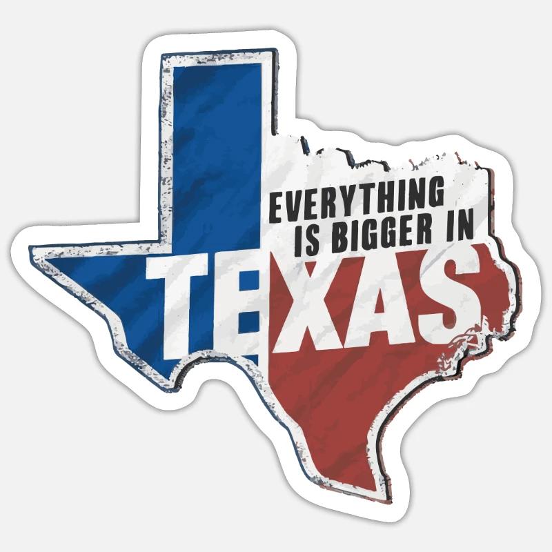 Texas State Texaner Texas - Sticker Größe S (10 x 10 cm) - Mattweiß