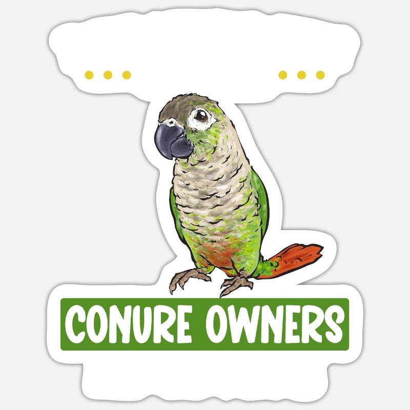 Molina Perruche Perroquet Perruche Oiseau Perruche - Sticker taille S (10 x 10 cm) - blanc mat