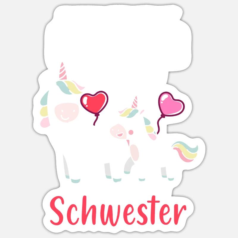 Ich Bin Klein Aber Bald Eine Große Schwester - Sticker Größe S (10 x 10 cm) - Mattweiß