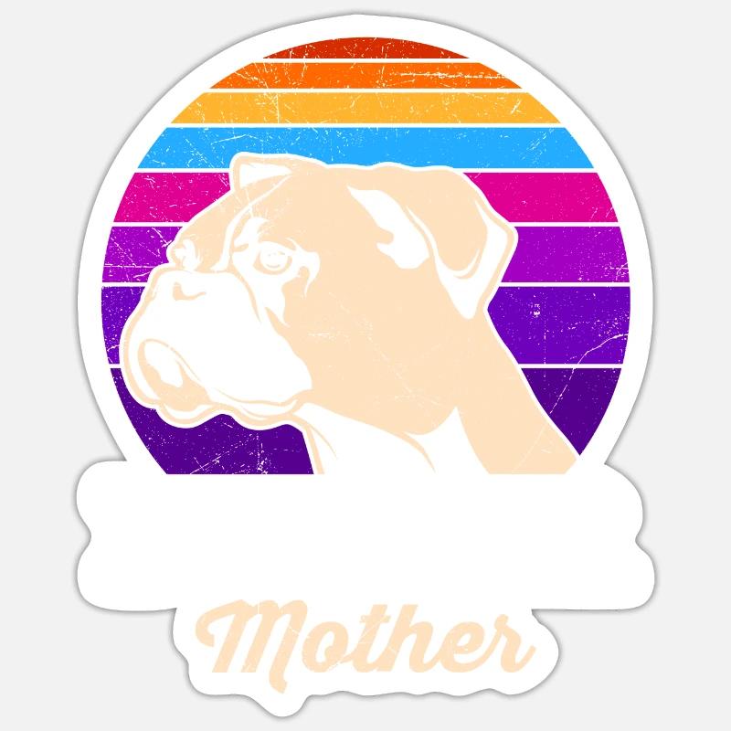 BOXER MUTTER Deutscher Boxer Hundebesitzerin Sticker Größe S (10 x 10 cm)