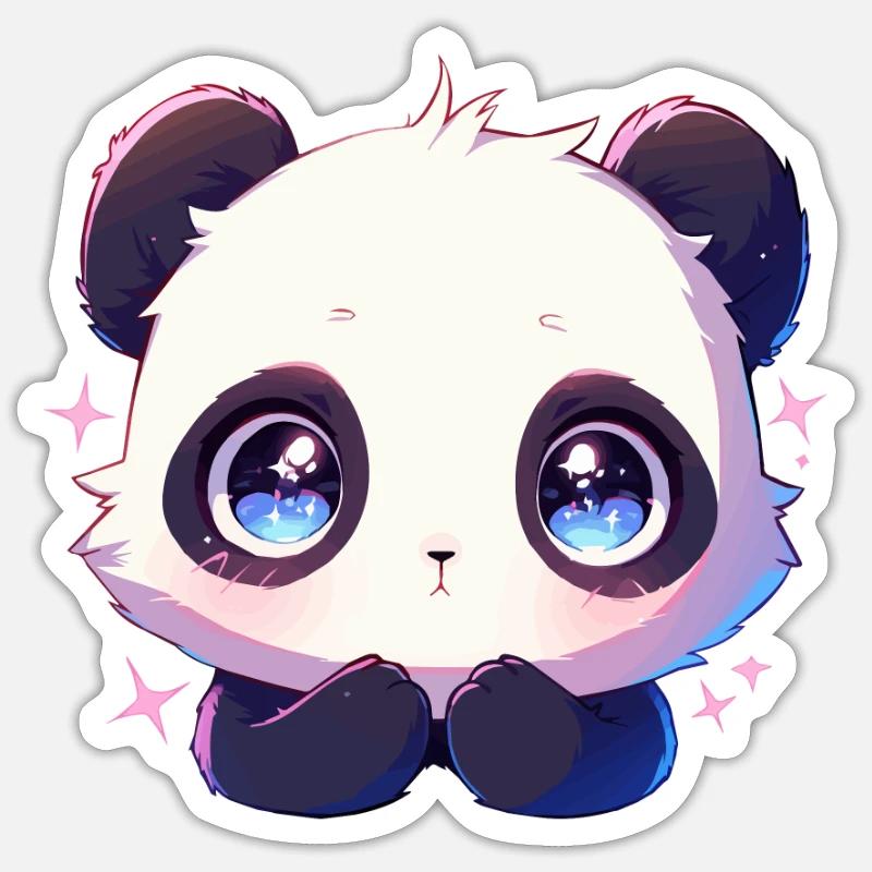 Panda Ours Panda géant japonais Sticker taille S (10 x 10 cm)
