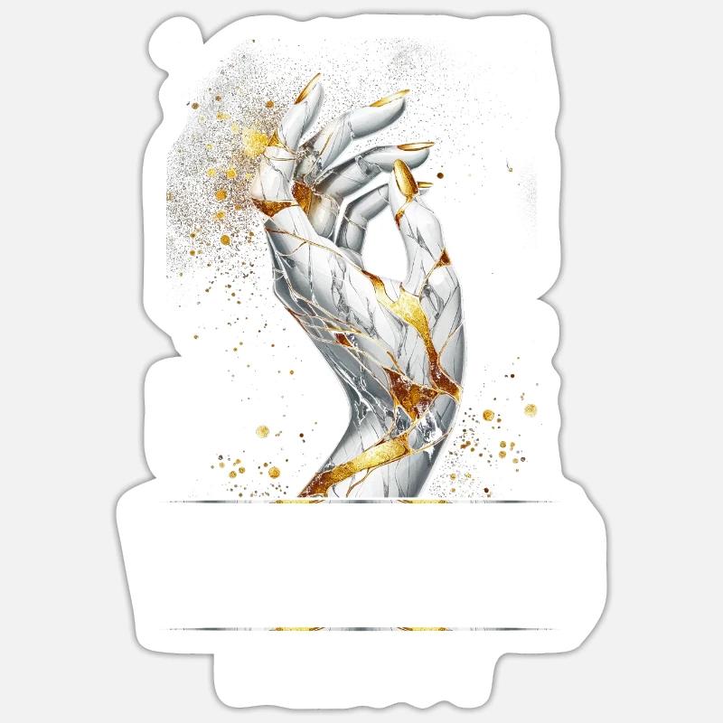 Kintsugi Kintsukuroi Wounded Beauty Sticker size S (10 x 10 cm)