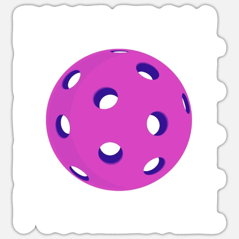 Pickleball - Pickleballdesign - Sticker taille S (10 x 10 cm) - blanc mat