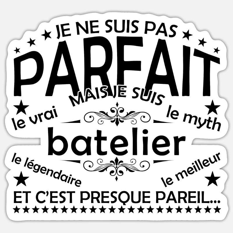 Bootsmann Geschenk Bootsmann der echte Bootsmann Sticker Größe S (10 x 10 cm)