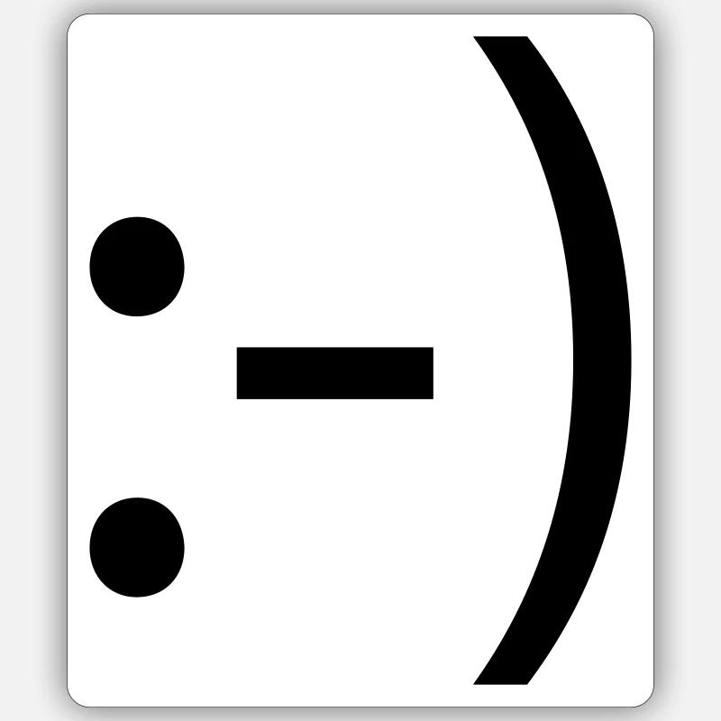 EmoTee glücklich :-) Sticker Größe S (10 x 10 cm)