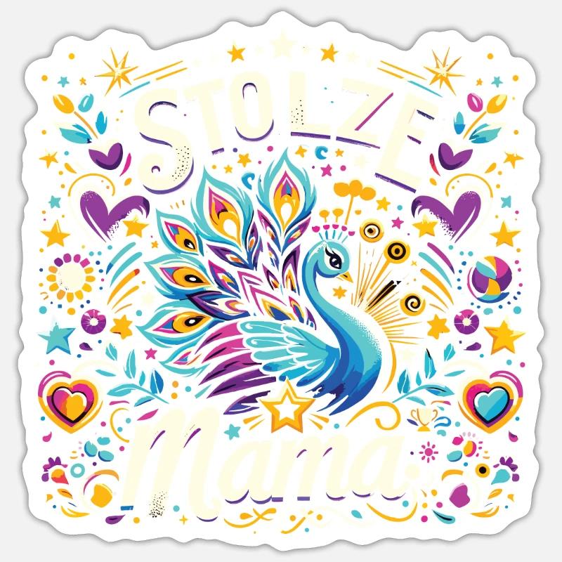 Fête des mères - Sticker taille S (10 x 10 cm) - blanc mat