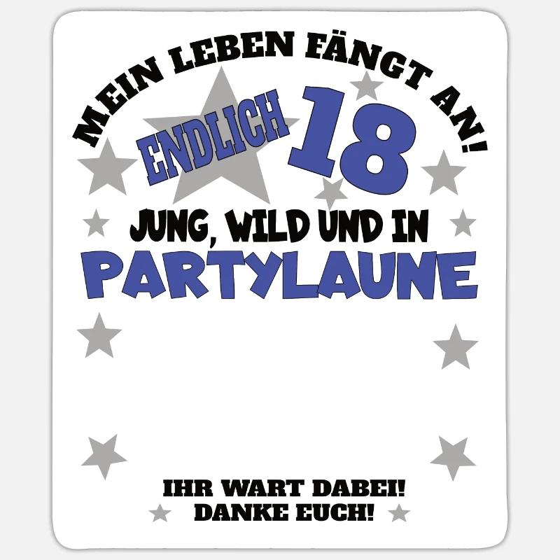 18. Geburtstag Mädchen & Junge Gästebuch - Sticker Größe S (10 x 10 cm) - Mattweiß