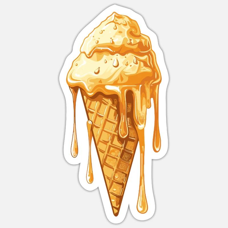 Verschmolzenes Eiscreme Wunder Sticker Größe S (10 x 10 cm)